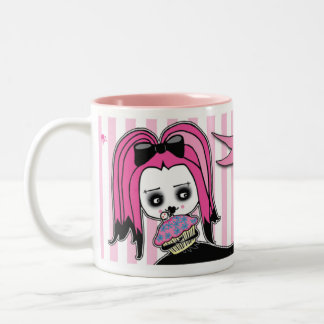 Deadly Cute™ Delilah Cupcake Time Two-Tone Coffee Mug