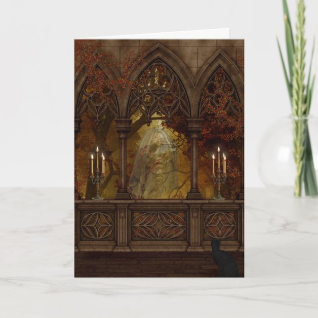 Deadly Figure Halloween Greeting Card (Front)