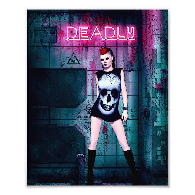 Deadly Gothic Girl Photo Print (Front)