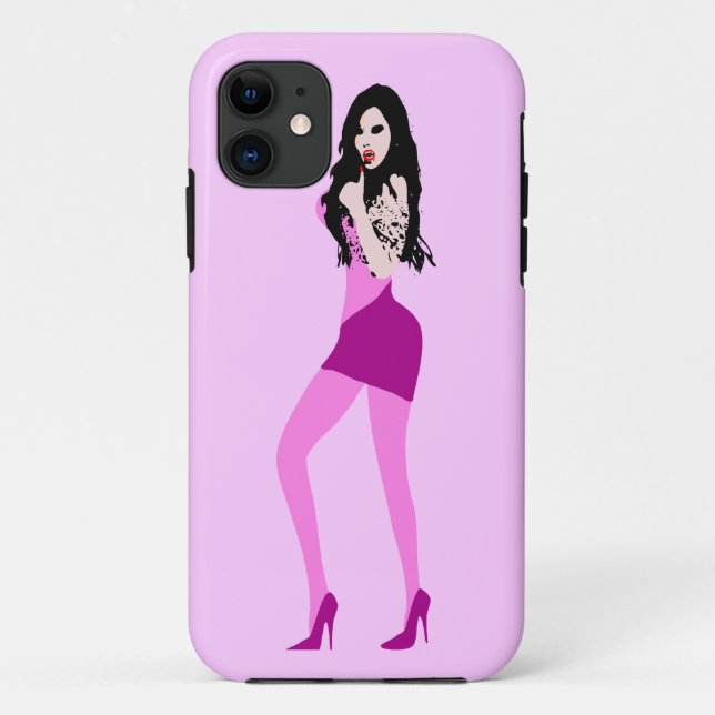 ♔♥°•Deadly Hot Vampire Girl iPhone 5 Case•°♥♔ Case-Mate iPhone Case (Back)