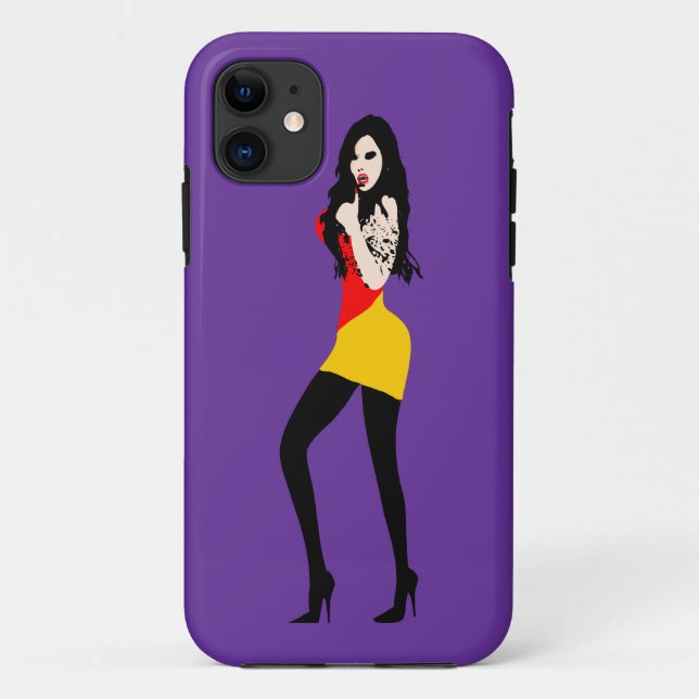 ♔♥°•Deadly Hot Vampire Girl iPhone 5 Case•°♥♔ Case-Mate iPhone Case (Back)