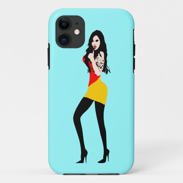 ♔♥°•Deadly Hot Vampire Girl iPhone 5 Case•°♥♔ Case-Mate iPhone Case (Back)