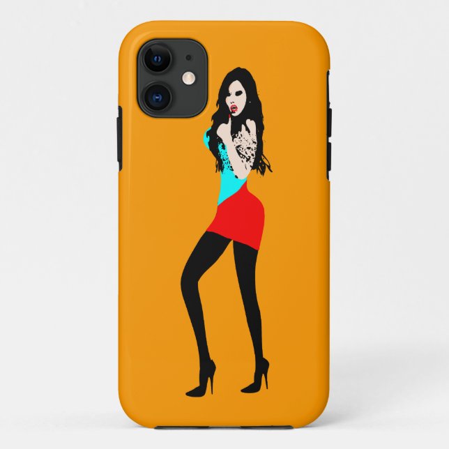 ♔♥°•Deadly Hot Vampire Girl iPhone 5 Case•°♥♔ Case-Mate iPhone Case (Back)