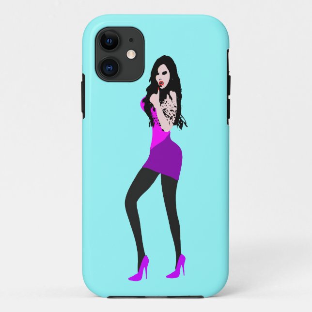 ♔♥°•Deadly Hot Vampire Girl iPhone 5 Case•°♥♔ Case-Mate iPhone Case (Back)