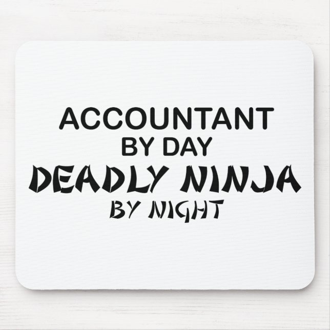 Deadly Ninja by Night - Accountant Mouse Mat (Front)