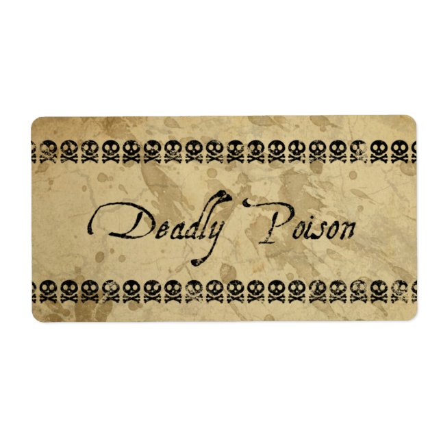 Deadly Poison Labels (large) (Front)