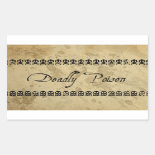 Deadly Poison Stickers (rectangle)