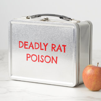 Deadly Rat Poison Funny Horror Metal Lunchbox