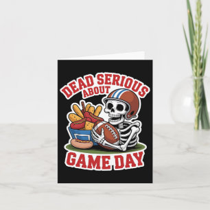 Deadly Serious Football Skeleton With Snacks For H Card
