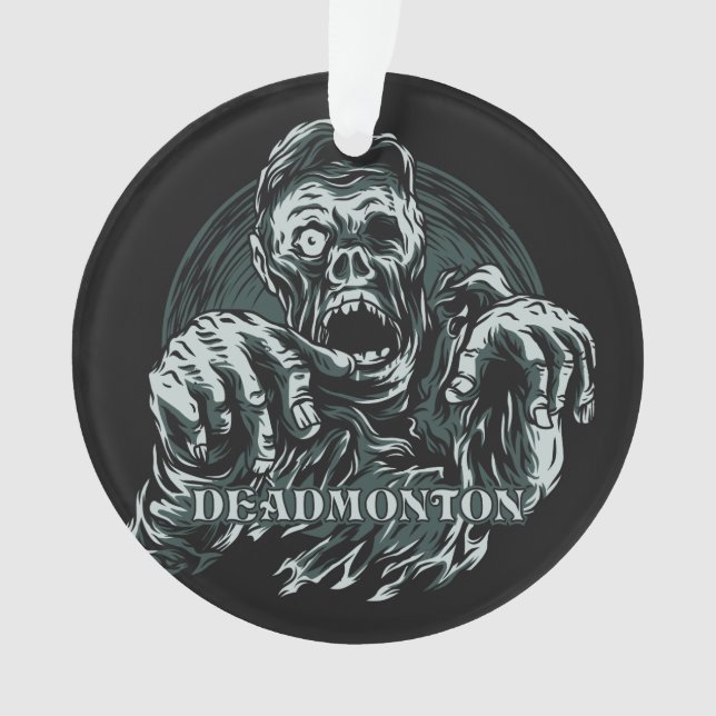 DEADMONTON custom text acrylic ornament (Front)