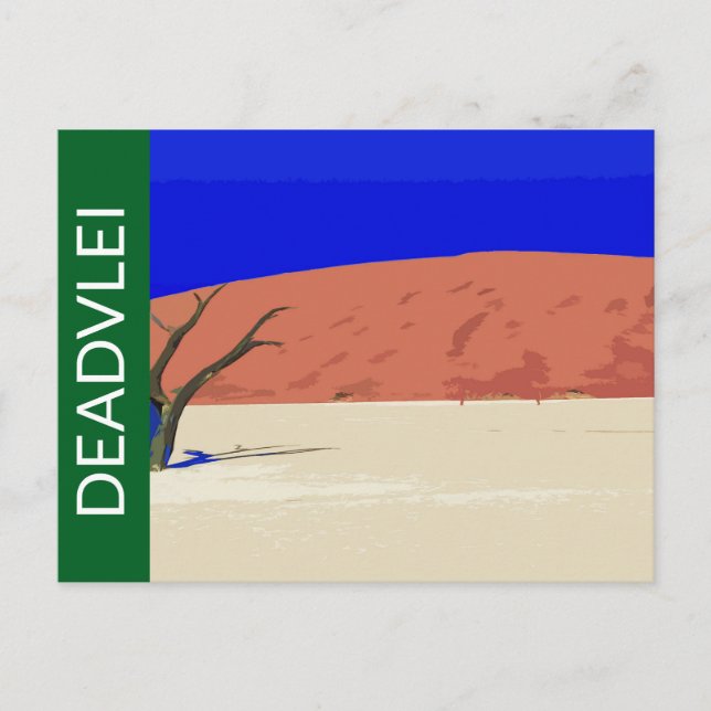 Deadvlei Namibia Travel Vintage Art Postcard (Front)