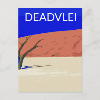 Deadvlei Namibia Travel Vintage Art Postcard