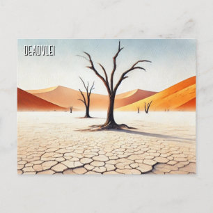 Deadvlei Namibia Travel Watercolor Postcard