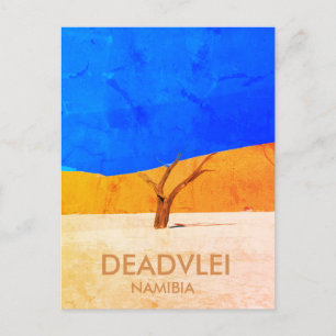 Deadvlei Namibia Vintage Travel Art Postcard