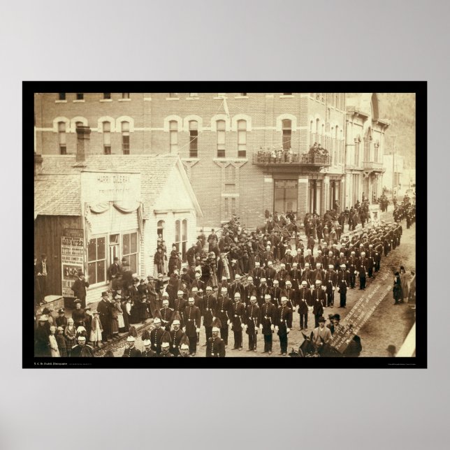 Deadwood Grand Lodge IOOF Street  Parade SD 1890 Poster (Front)