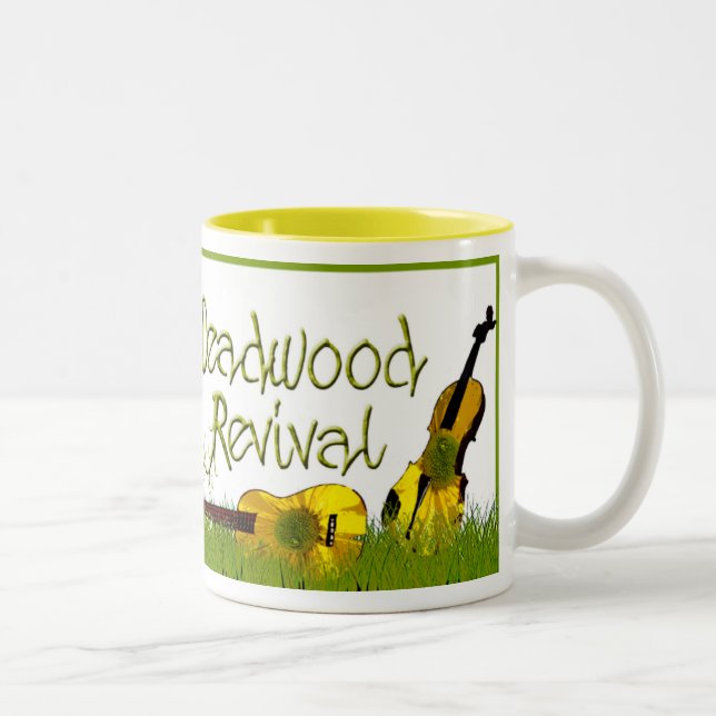 Deadwood Revival in the grass Two-Tone Coffee Mug (Right)