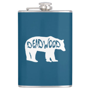Deadwood South Dakota Bear Hip Flask