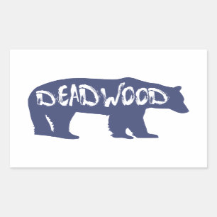 Deadwood South Dakota Bear Rectangular Sticker
