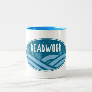Deadwood South Dakota Outdoors Two-Tone Coffee Mug