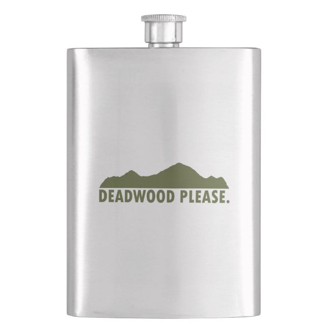 Deadwood South Dakota Please Hip Flask (Front)