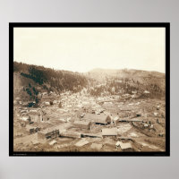 Deadwood View from McGovern Hill SD 1888