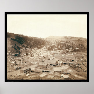Deadwood View from McGovern Hill SD 1888 Poster