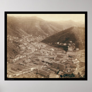 Deadwood View from Mt. Moriah SD 1888 Poster