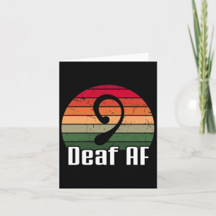 Deaf Af Sign Language Deaf Awareness Card