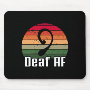 Deaf Af Sign Language Deaf Awareness Mouse Mat