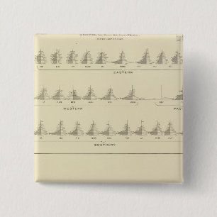 Deaf and Mutism, Statistical US Lithograph 15 Cm Square Badge