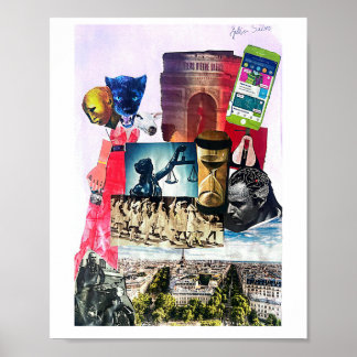 Deaf artist, hand-made art, cuttings. poster