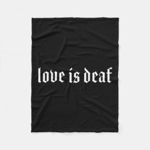Deaf Asl Hand Gesture Deaf Hearing Loss Awareness  Fleece Blanket