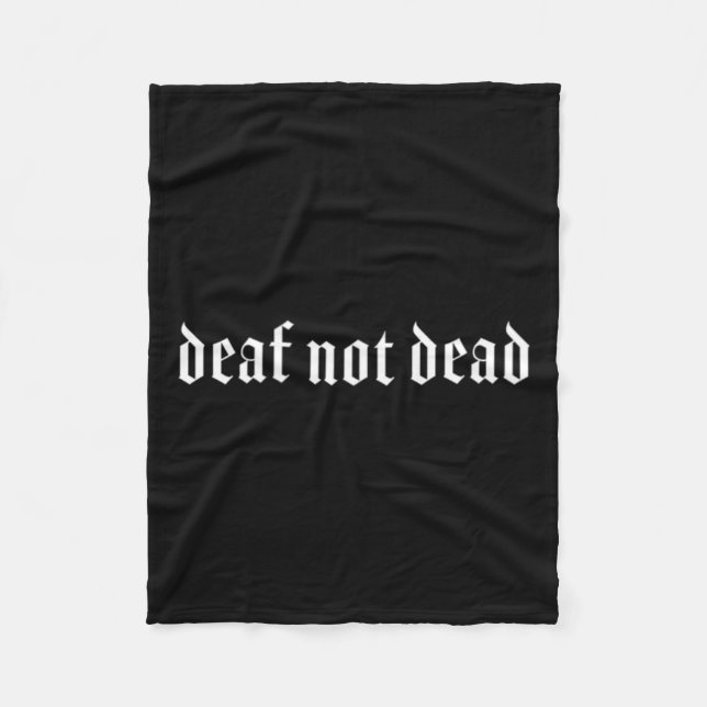 Deaf Asl Hand Gesture Deaf Hearing Loss Awareness  Fleece Blanket (Front)
