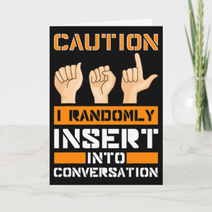Deaf Awareness American Sign Language Hearing Loss Card