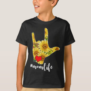 Deaf Awareness ASL Sign Language Sunflower I Love T-Shirt
