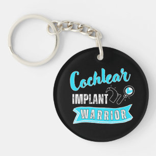 Deaf Awareness - Cochlear Implant Warrior Key Ring