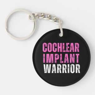 Deaf Awareness - Cochlear Implant Warrior  Key Ring