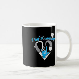 Deaf Awareness Hearing Aid Asl Cochlear Implant Coffee Mug