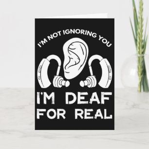 Deaf Awareness Hearing Aid Asl Implant Card