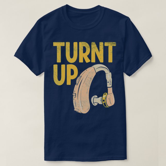 Deaf Awareness Hearing Aid T-Shirt (Design Front)