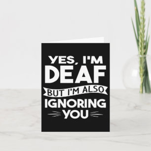Deaf Awareness Hearing Loss Deaf Culture And Sign Card