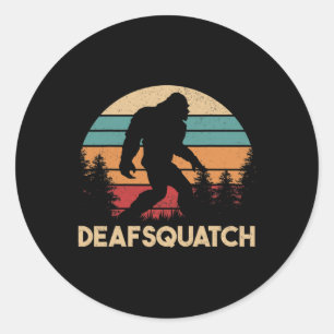 Deaf Awareness Hearing Loss Sign Language And Deaf Classic Round Sticker