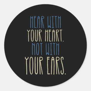 Deaf Awareness Language Deafness Disability Deaf P Classic Round Sticker