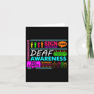 Deaf Awareness Sign Deafness Hearing Loss Warrior Card