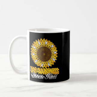 Deaf Awareness Sunflower Choose Kind Yellow Ribbon Coffee Mug
