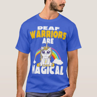 Deaf Cute Magical Unicorn ASl Language Deaf Pride T-Shirt