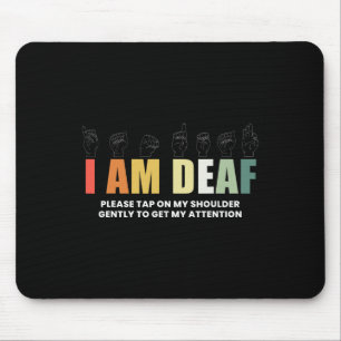 Deaf Deaf-mute Sign-language  Mouse Mat