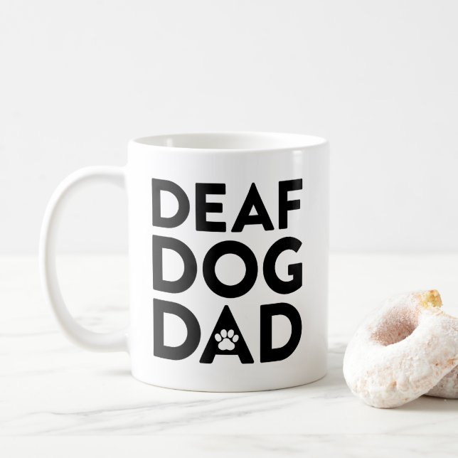 Deaf Dog Dad Coffee Mug (With Donut)