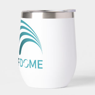 Deaf Dome tumbler with teal logo