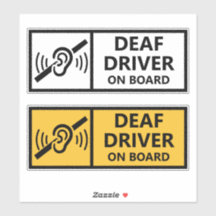 Deaf Driver On Board Emergency Safety Alert 2 Car